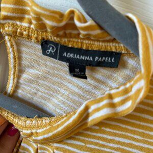 Adrianna Papell Yellow Striped Women's Blouse